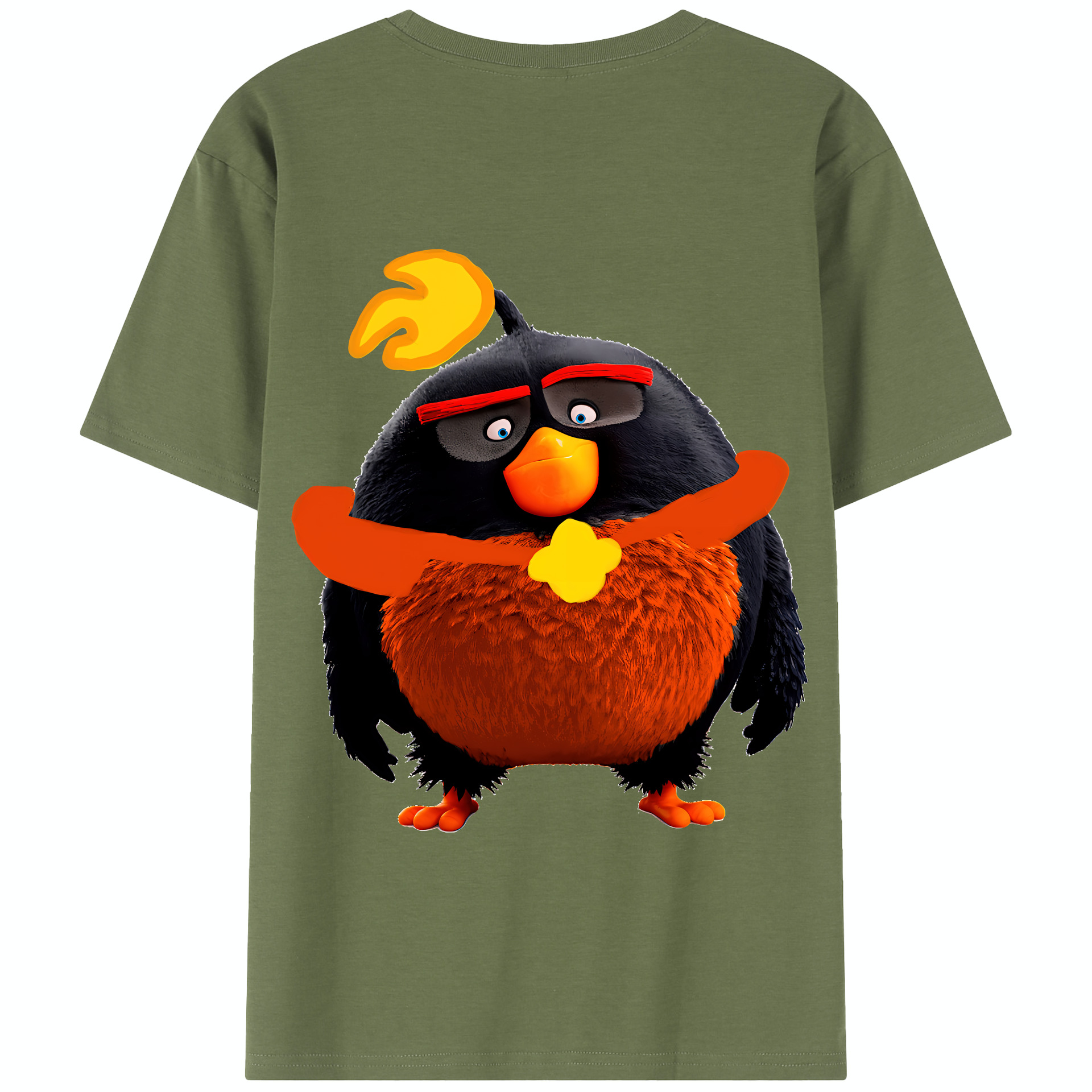 （画像用） Angry Birds アングリーバード 綿100％半袖Tシャツ（背面プリント）